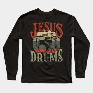 Jesus and Drums Jesus Long Sleeve T-Shirt